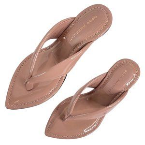 Good American Heels Womens Sz 7 Pink Dusty Patent Cinder F*cking Rella $260 Nwb